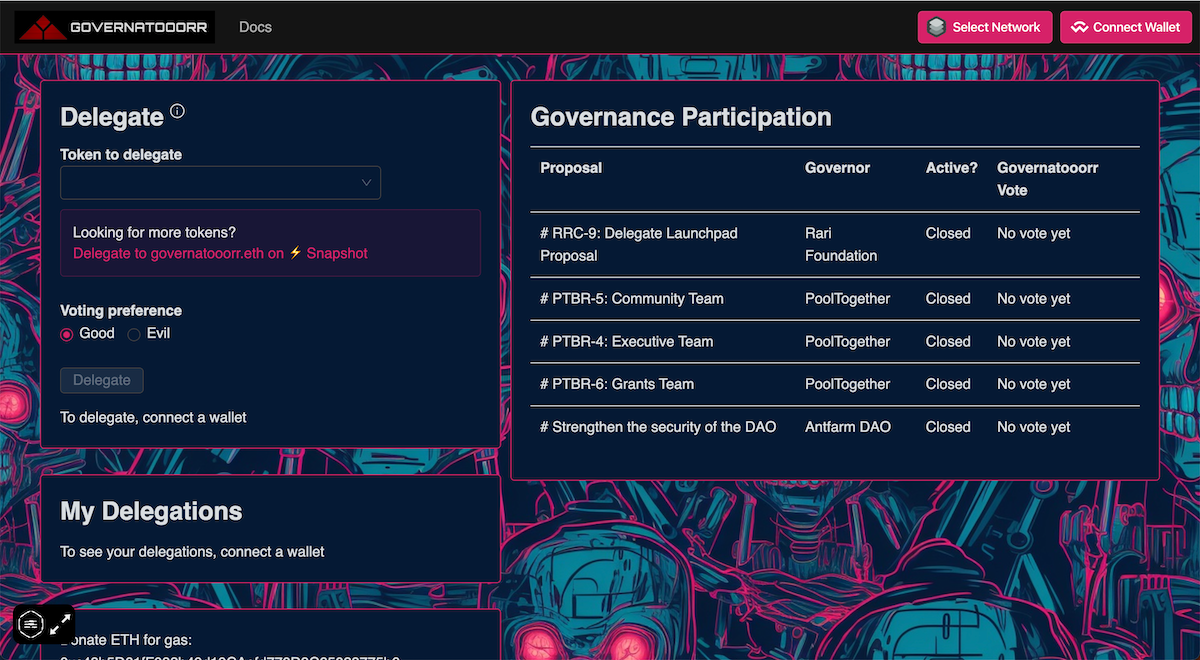 Governatooorr product screenshot